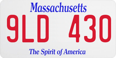 MA license plate 9LD430
