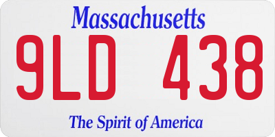 MA license plate 9LD438