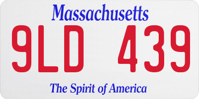 MA license plate 9LD439