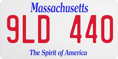 MA license plate 9LD440
