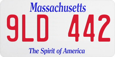 MA license plate 9LD442