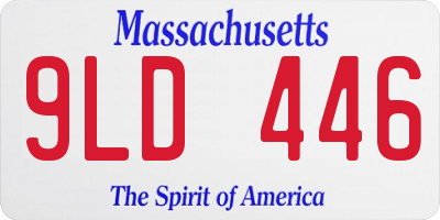MA license plate 9LD446
