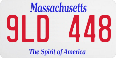 MA license plate 9LD448