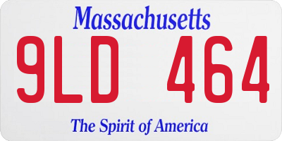 MA license plate 9LD464