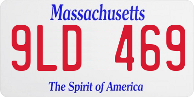MA license plate 9LD469