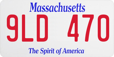 MA license plate 9LD470