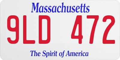 MA license plate 9LD472
