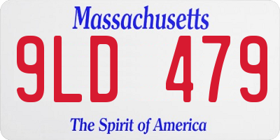 MA license plate 9LD479