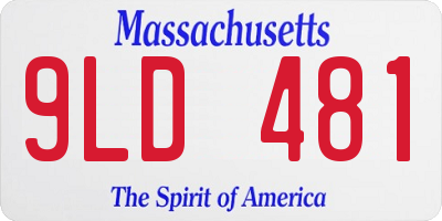 MA license plate 9LD481