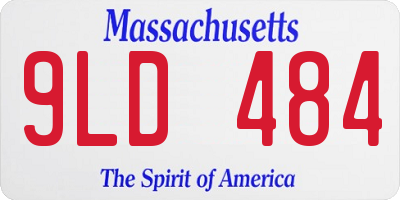 MA license plate 9LD484