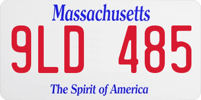 MA license plate 9LD485