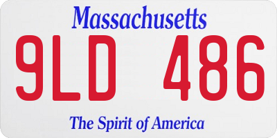 MA license plate 9LD486