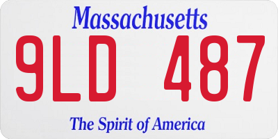 MA license plate 9LD487