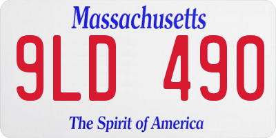 MA license plate 9LD490