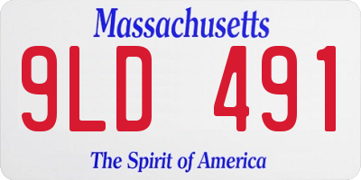 MA license plate 9LD491