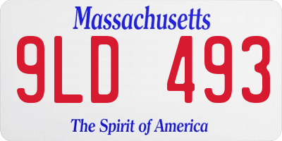 MA license plate 9LD493