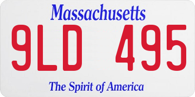 MA license plate 9LD495