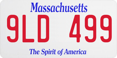 MA license plate 9LD499