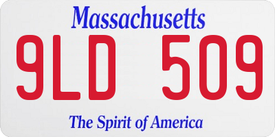 MA license plate 9LD509