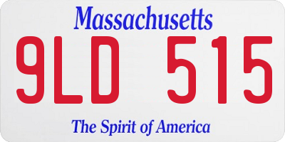 MA license plate 9LD515