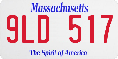 MA license plate 9LD517