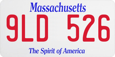 MA license plate 9LD526