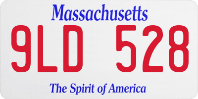 MA license plate 9LD528