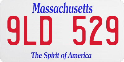 MA license plate 9LD529