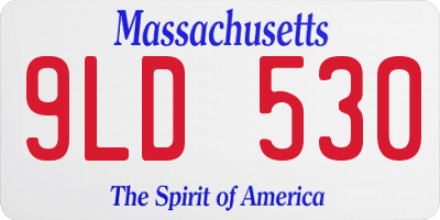 MA license plate 9LD530