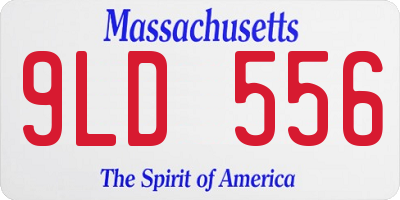 MA license plate 9LD556