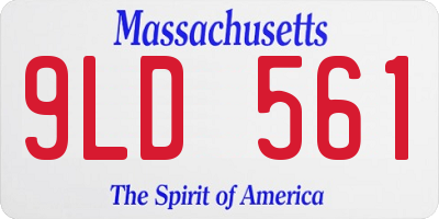 MA license plate 9LD561