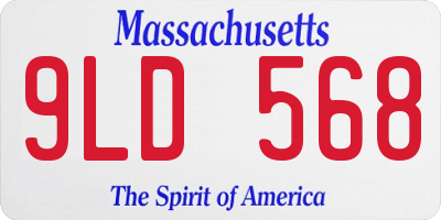 MA license plate 9LD568