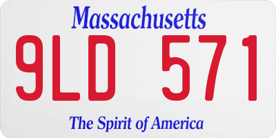 MA license plate 9LD571