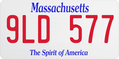 MA license plate 9LD577