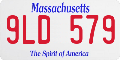 MA license plate 9LD579