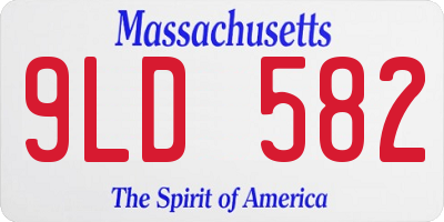 MA license plate 9LD582