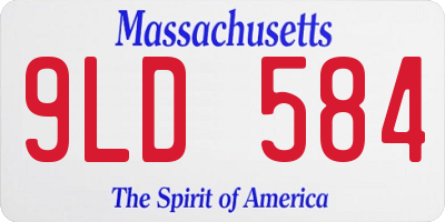 MA license plate 9LD584