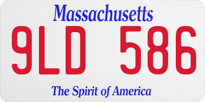 MA license plate 9LD586