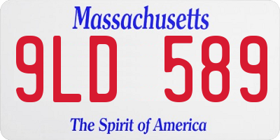 MA license plate 9LD589