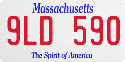 MA license plate 9LD590