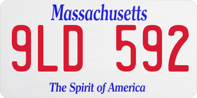 MA license plate 9LD592