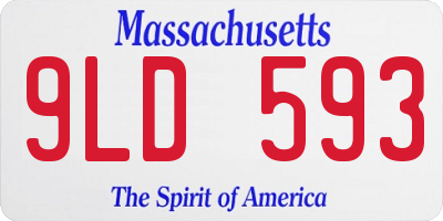 MA license plate 9LD593