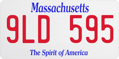 MA license plate 9LD595