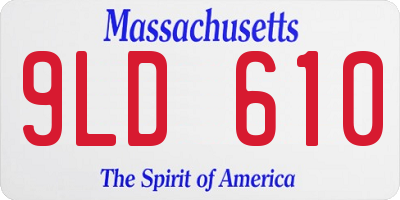 MA license plate 9LD610