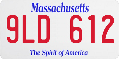 MA license plate 9LD612