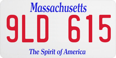 MA license plate 9LD615
