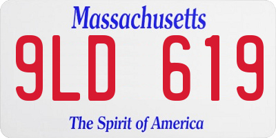 MA license plate 9LD619