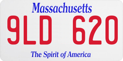 MA license plate 9LD620