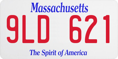MA license plate 9LD621