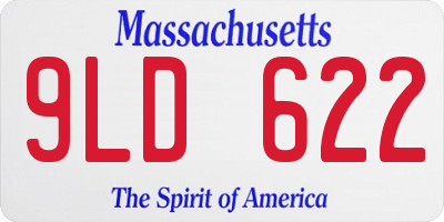 MA license plate 9LD622